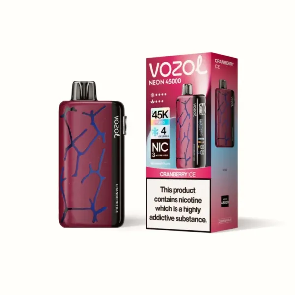 Одноразка Vozol NEON - Cranberry Ice (Клюква Лёд) 45000