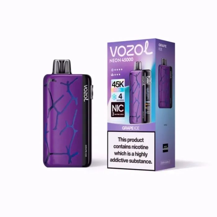 Одноразка Vozol NEON - Grape Ice (Виноград Лёд) 45000