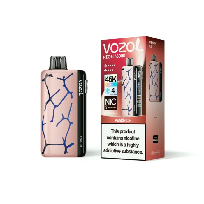 Одноразка Vozol NEON - Peach Ice (Персик Лёд) 45000