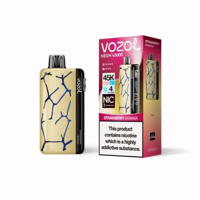Одноразка Vozol NEON - Strawberry Banana (Клубника Банан) 45000