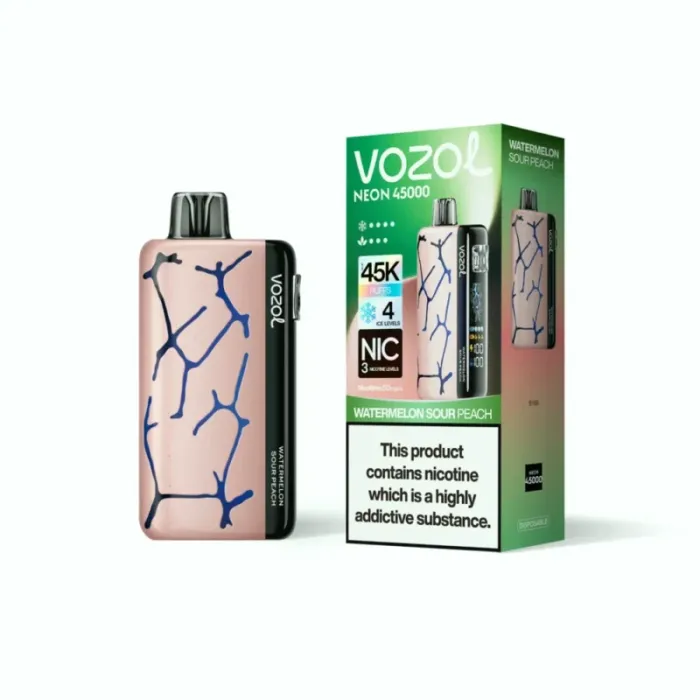 Одноразка Vozol NEON - Watermelon Sour Peach (Арбуз Кислый Персик) 45000
